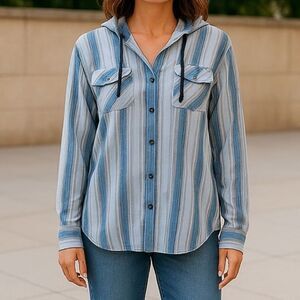 Boston Traders Women’s Striped Hoodie Size XL